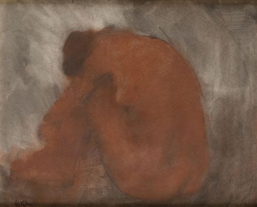 VICENTE  COLOM, "Desnudo femenino", Pastel sobre papel