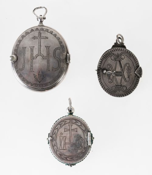 Medallón devocional de plata, España, S.XVIII - XIX