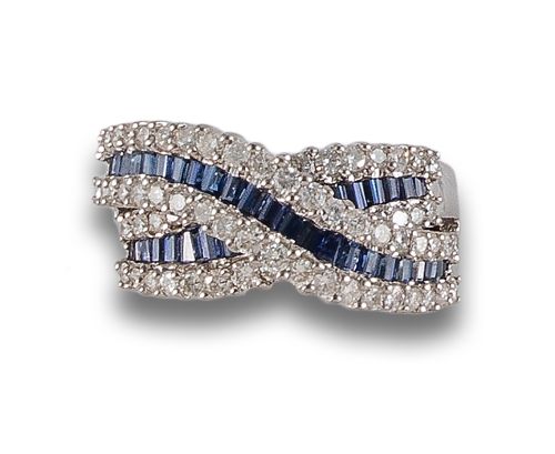 SORTIJA EN ORO Y ZAFIROS