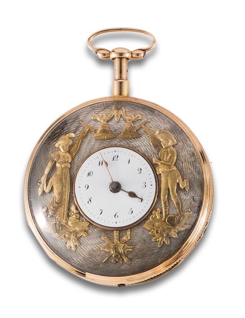 LEPINE POCKET WATCH SINGLE AND AUTOMATES IN YELLOW GOLD