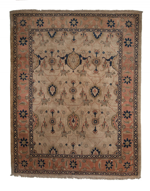  Alfombra oriental rosa y azul, 250 x 180 aprox