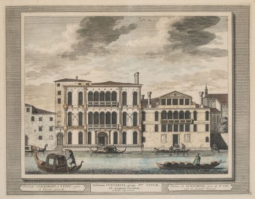 PIETER VAN DER AA, "Vista del Palacio Contarini, Venecia", 