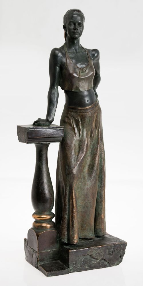 ANTONIO MIRÓ, “Figura femenina”, 1999, Escultura de bronce