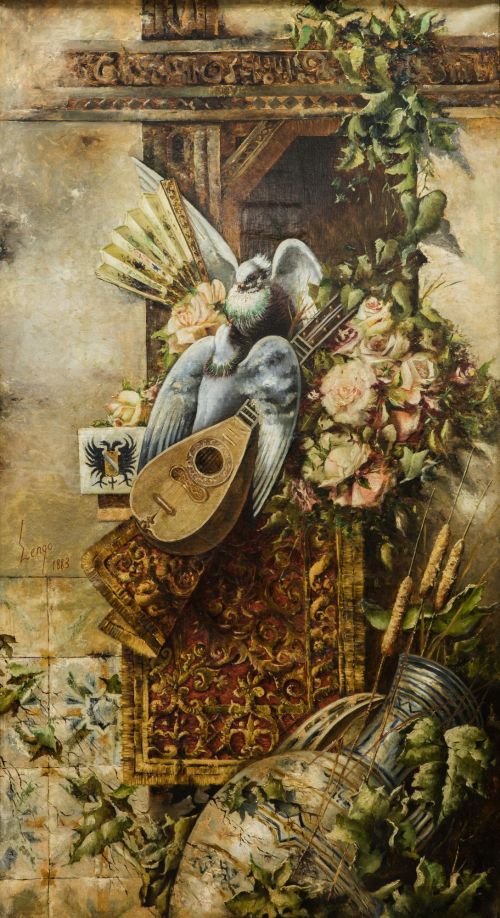 ESCUELA ESPAÑOLA , "Sin titulo", Óleo sobre lienzo