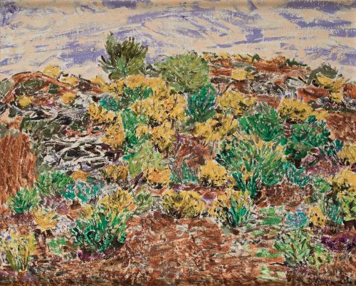 FRANCISCO  LOZANO SANCHÍS, "Paisaje", 1972, Óleo sobre lien