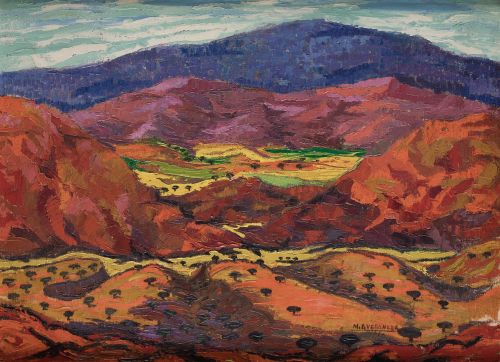 MANUEL  AVELLANEDA, "Paisaje", 1961, Óleo sobre lienzo