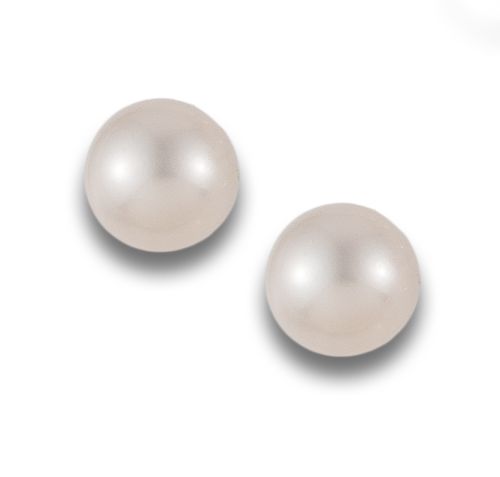 PEARL EARRINGS, IN YELLOW GOLD