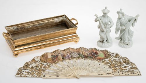 Fan with bone rods, France, 19th century