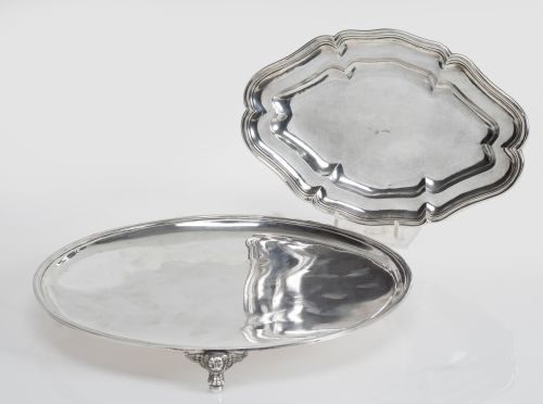 Small oval tray in Spanish silver with marks from Cordoba,