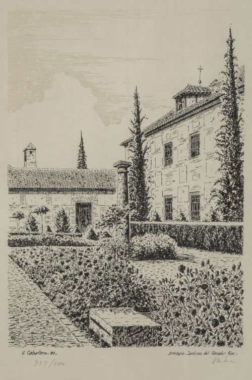 VENTURA  CABALLERO, "Vistas de Almagro", 1987, Tres litogra