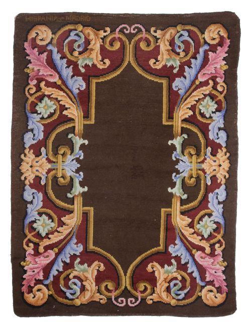 Hand-knotted wool rug, Aubusson design, Hispania manufactur