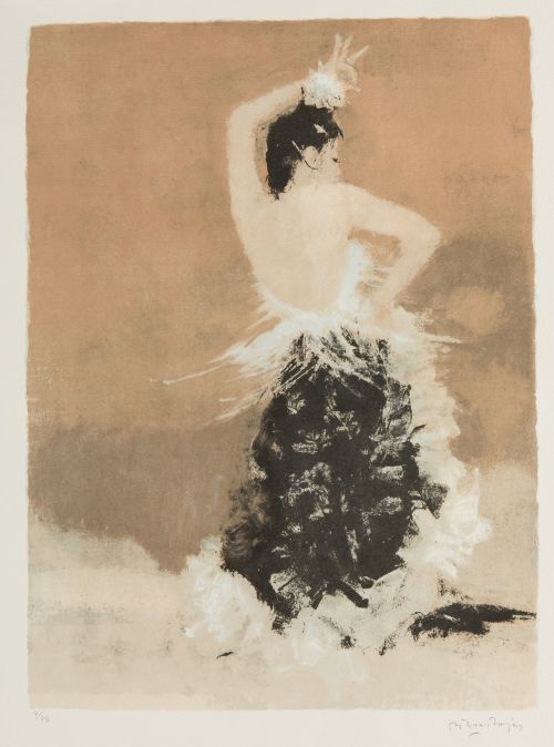 ROC RIERA ROJAS, "Bailarina", Litografía sobre papel