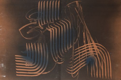 HANS HARTUNG, "Lithograph V", 1971", Litografía sobre papel
