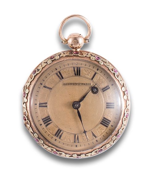 LEPINE BOURBON A PARIS POCKET WATCH IN YELLOW GOLD