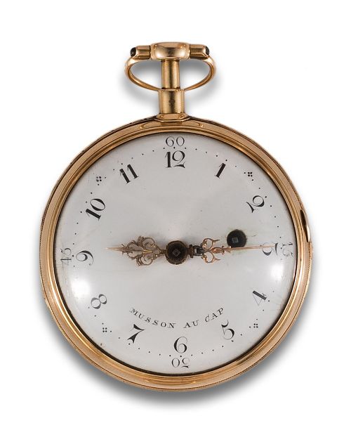 LEPINE MUSSON AU CAP POCKET WATCH IN YELLOW GOLD