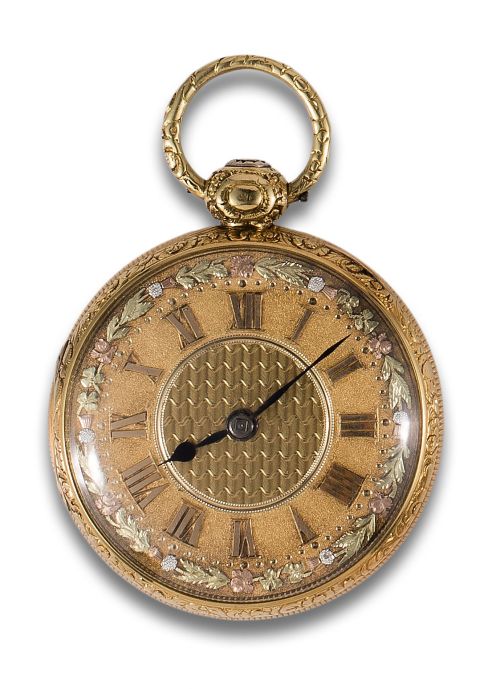 RELOJ DE BOLSILLO CATALINO INGLÉS EN ORO AMARILLO