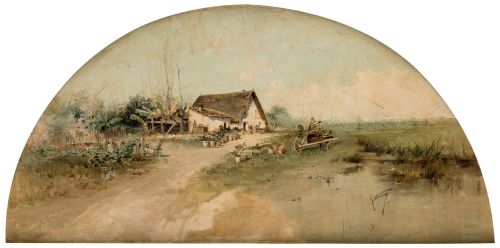 JOSÉ  NAVARRO LLORENS, "Barraca de la Albufera de Valencia"