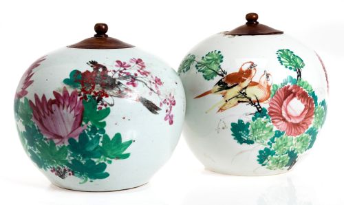 Pareja de tibores orientales, China, S. XX