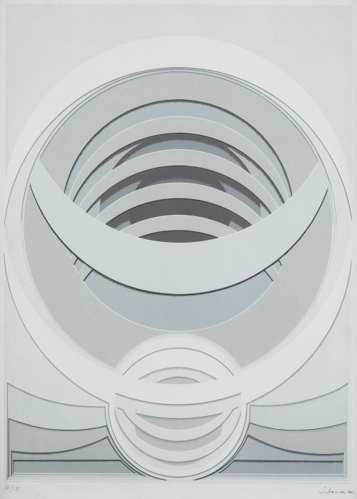 SALVADOR VICTORIA, "Sin título", Serigrafía sobre papel