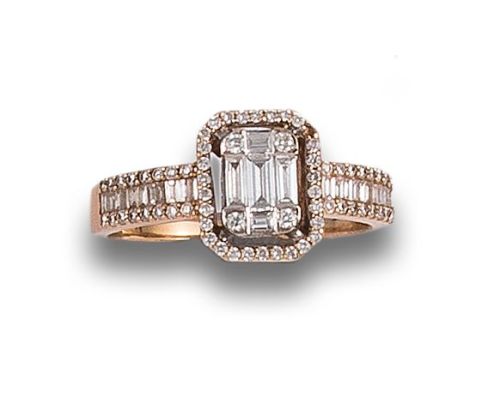 SORTIJA DE DIAMANTES, EN ORO AMARILLO