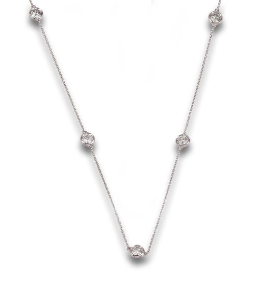 CADENA DE DIAMANTES Y ORO BLANCO