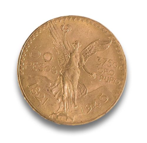 MONEDA EN ORO DE 50 PESOS MEXICANOS 