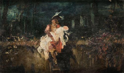 NICOLAS RAURICH PETRE, "El rapto de Doña Inés", Óleo sobre