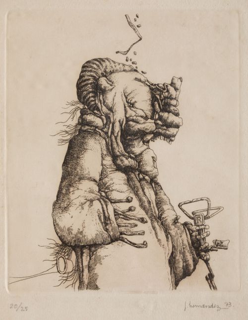 JOSÉ HERNÁNDEZ, "Sin título", 1973, Grabado