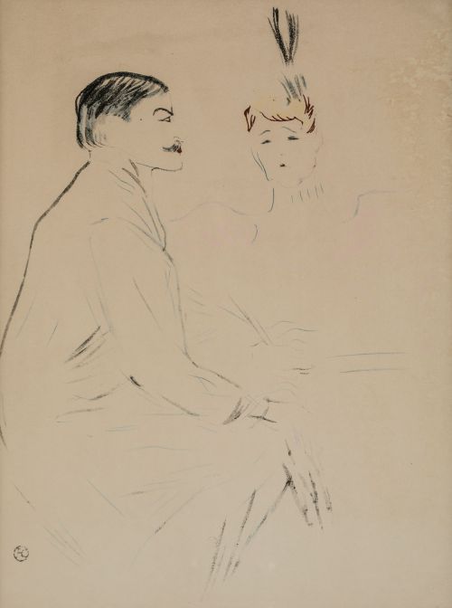HENRY DE TOULOUSE-LAUTREC (DESPUES), "Lucien Guitry y Jeann