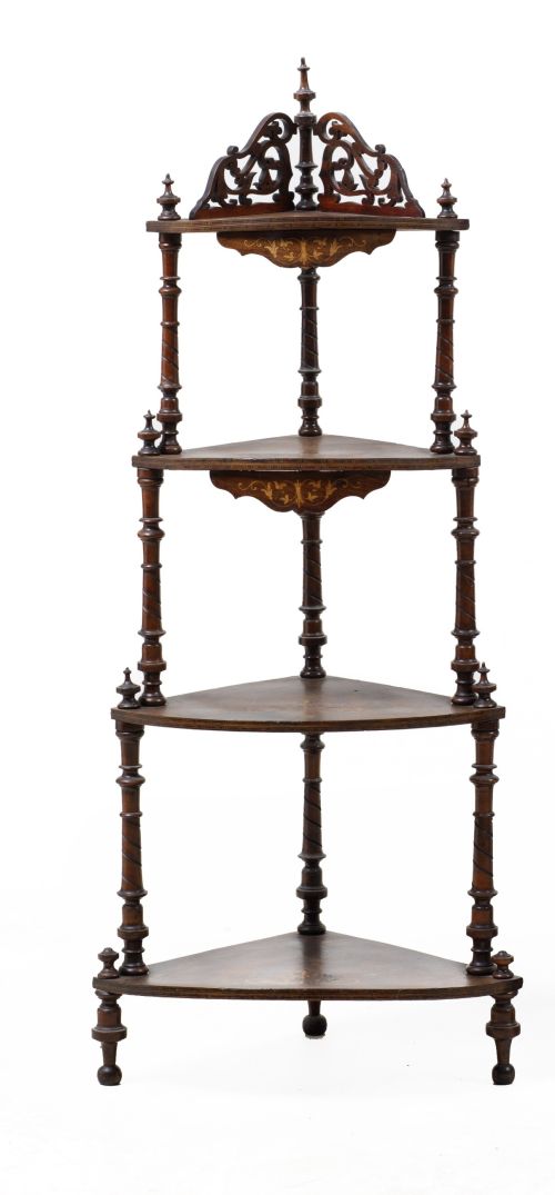 Victorian corner "dumb waiter", England, 19th century