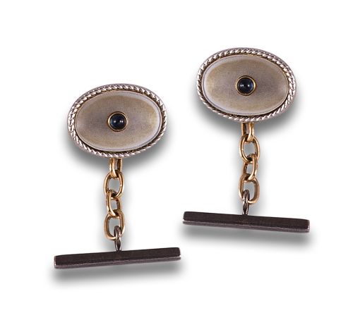 CUFFLINKS IN YELLOW GOLD AND SILVER