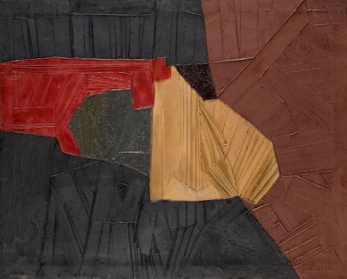 JOSE MARIA IGLESIAS RUBIO, "Ocre-gris", 1961, Óleo sobre li