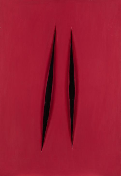 MANUEL  TERÁN, "Tributo a Fontana", Óleo sobre lienzo