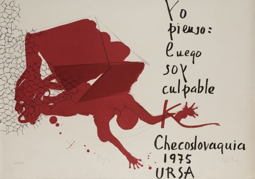 PAUL REBEYROLLE, "Poemas para mirar", 1975, Litografía sobr