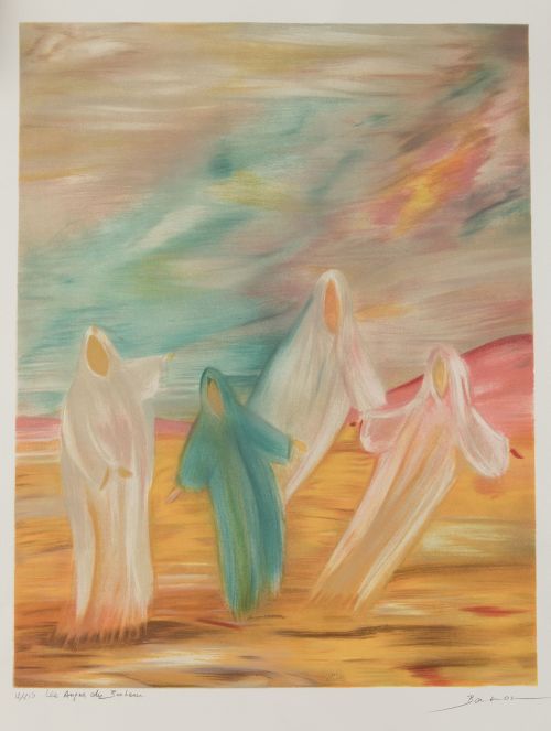 RICHARD BANON, "Les Anges du Bonheur", Litografía sobre pap