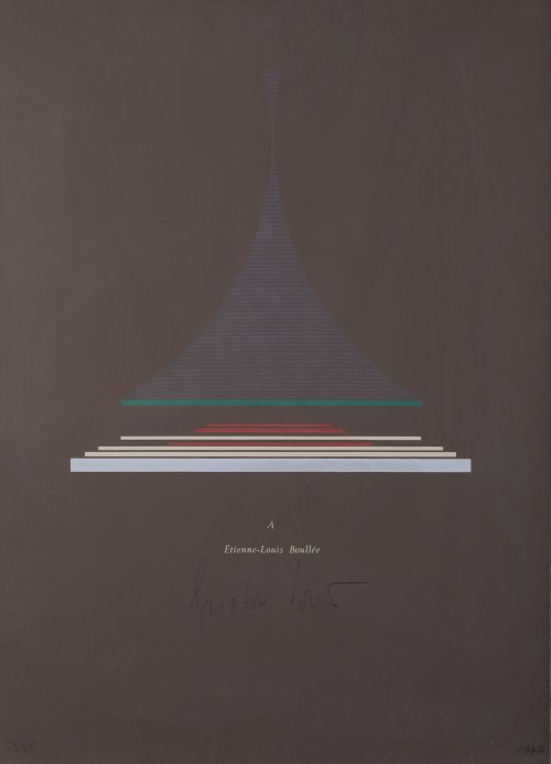 GUSTAVO TORNER, "A etienne-Louis Boullée", 1972, Serigrafía