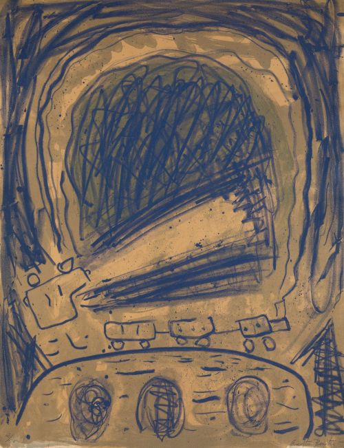 EVARISTO BENITEZ, "Sin título", Litografía sobre papel