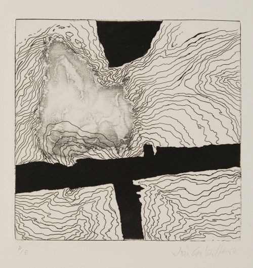 JOSÉ CABALLERO, "Sin título", Aguatinta sobre papel