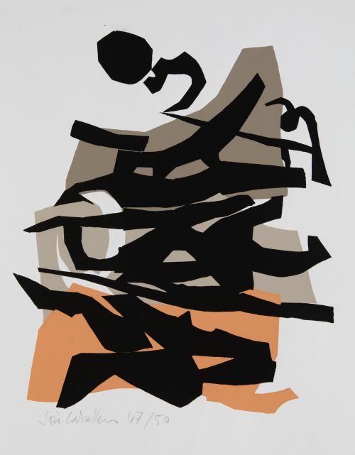 JOSÉ CABALLERO, "Sin título", Serigrafía sobre papel