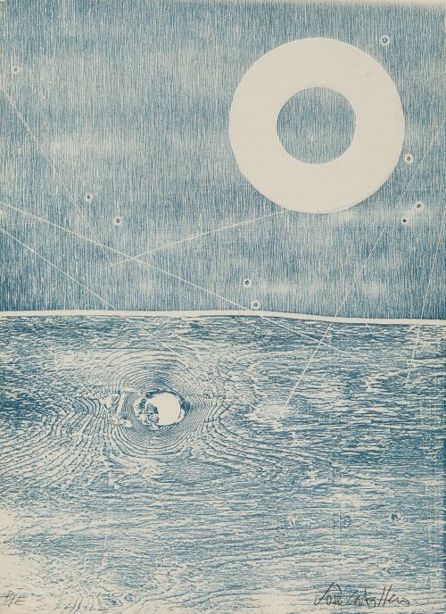 JOSÉ CABALLERO, "Sin título", Xilografía sobre papel 