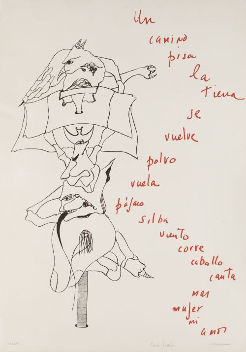 JORGE CAMACHO, "Sin título", 1975, Litografía sobre papel