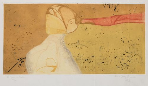 ALICIA DIAZ RINALDI, "El gran dictador", 1976, Aguafuerte y