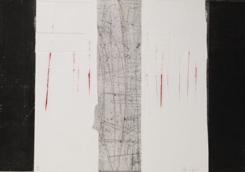 LOLA DIAZ SANTOS, "Sin título", Aguafuerte, gofrado y r