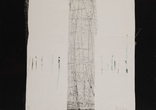 LOLA DIAZ SANTOS, "Sin título", Aguafuerte, gofrado y res