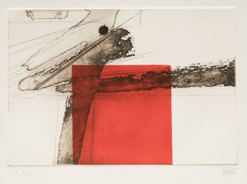 LUIS  FEITO, "Sin título", Aguafuerte y aguatinta sobre pap