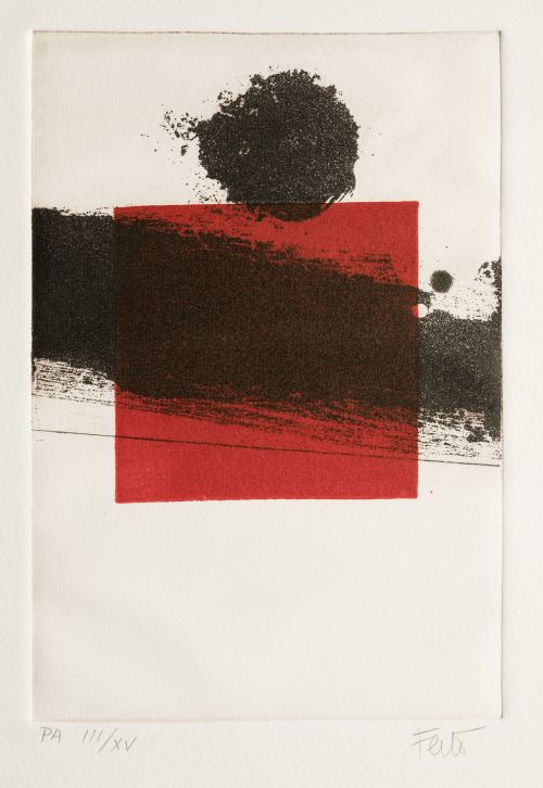 LUIS  FEITO, " Sin título", Aguafuerte y aguatinta sobre pa