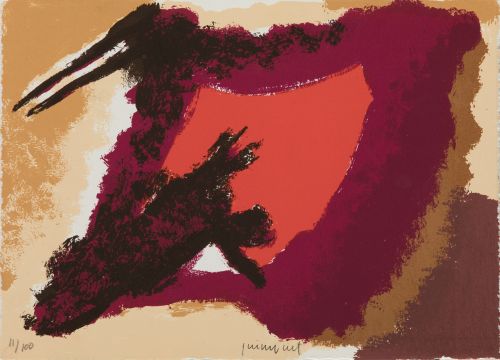 JOSEP  GUINOVART, "Sin título", Litografía sobre papel