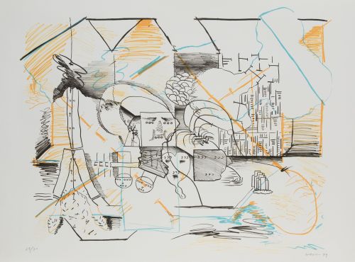 LUIS GORDILLO, "Sin título", 1979 , Litografía sobre papel