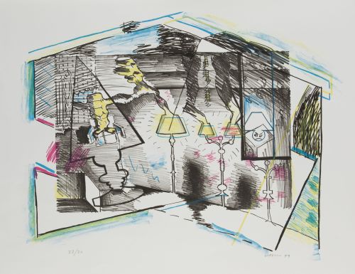 LUIS GORDILLO, "Sin título", 1979, Litografía sobre papel