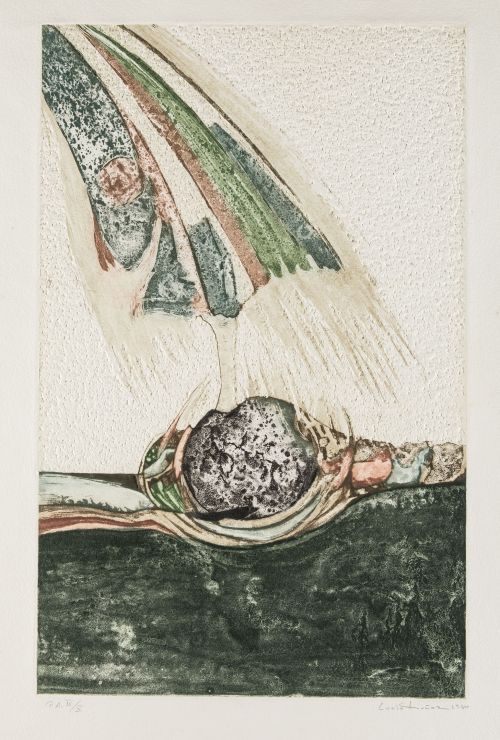 LUCIO MUÑOZ, "Sin título", 1980, Grabado y carborundum sobr